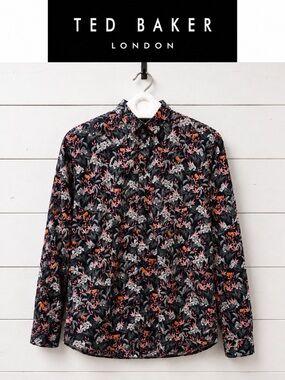 Ted Baker London Floral Button-Up Shirt – Size 6 / XXL